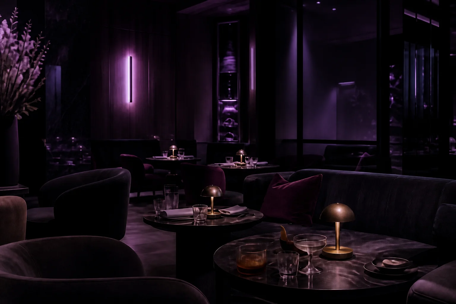NOIR 21 lounge pripremljen za malo privatno okupljanje